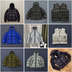 C.P.Company V-Ausschnitt Reißverschluss Vollfarbe unten Weste-4283  