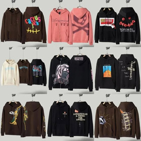 Travis Scott Cactus Jack x Mcdonald Gelenkmodell buntes Muster mit Kapuze Sweatshirt-4452  