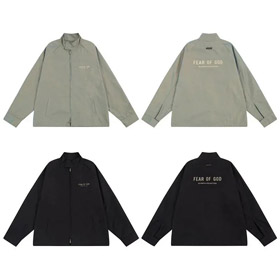 ESSENTIALS New Flocked Letter Loose-Fit Jacket-5065  